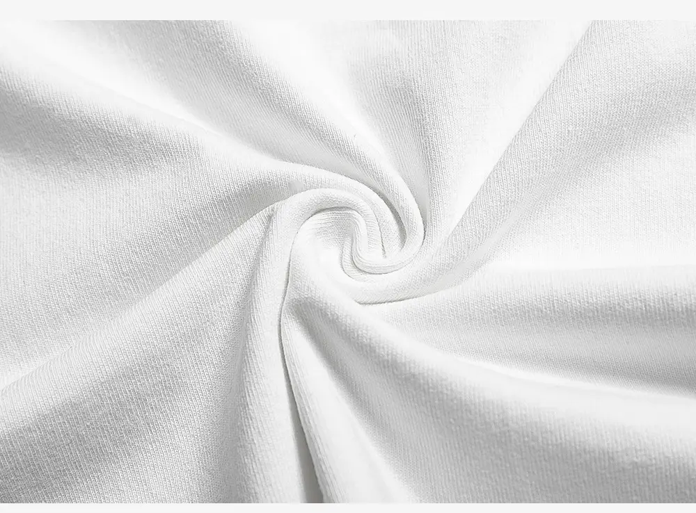 Men White Cotton T-Shirt Wide Neck Loose Fit — feature 5
