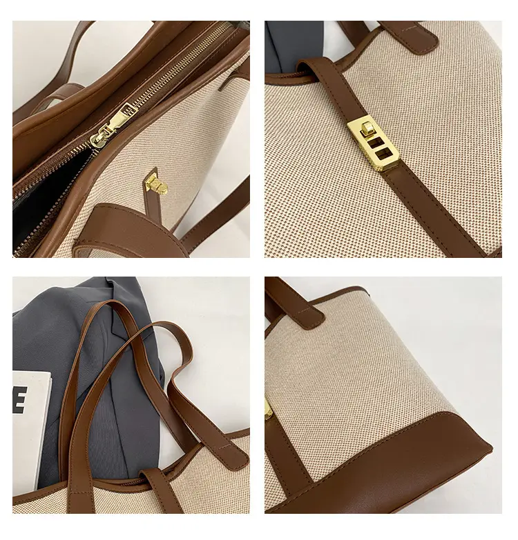 2023 Canvas Shoulder Bag Large Capacity Elegant Tote — feature 6