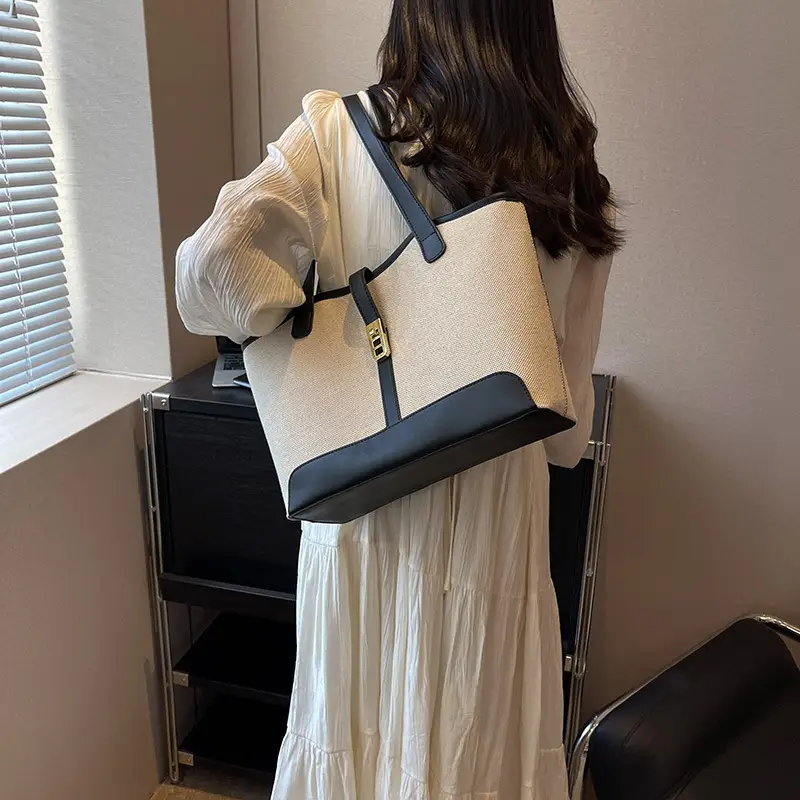 2023 Canvas Shoulder Bag Large Capacity Elegant Tote - Image 2