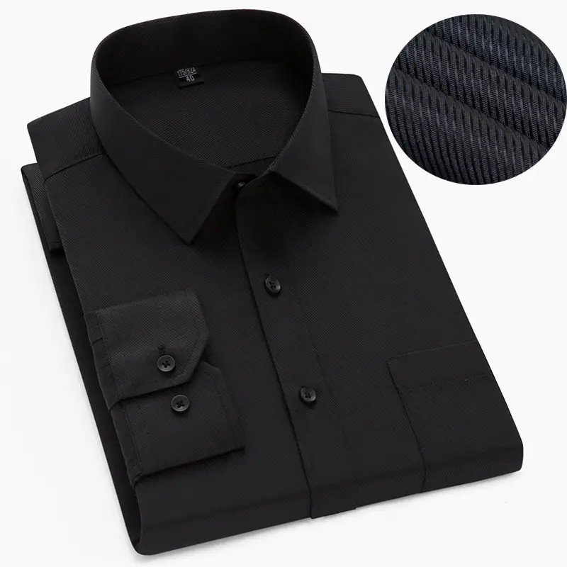 Men's Large Twill Shirt Solid Mint Business Wear — feature 29