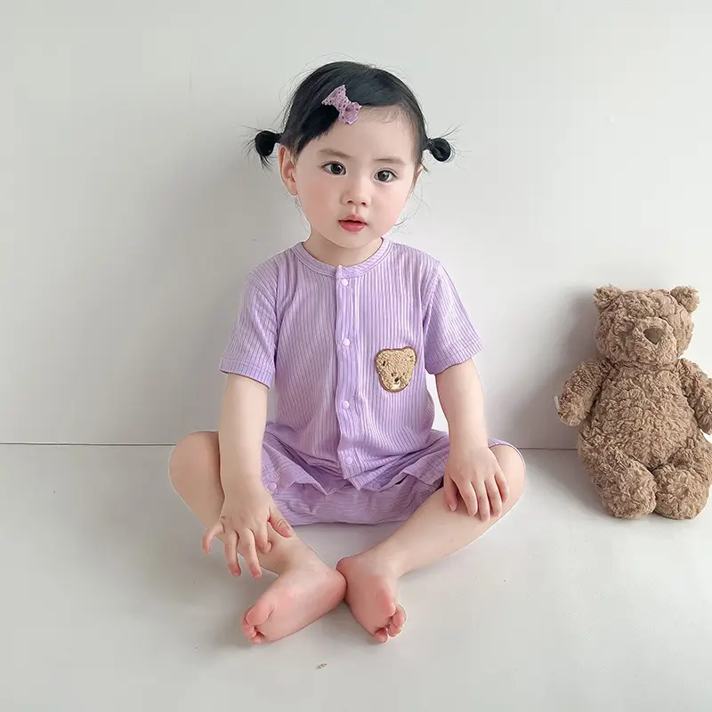 Baby Boneless Jumpsuit Yellow Short Sleeve Newborn - Image 4