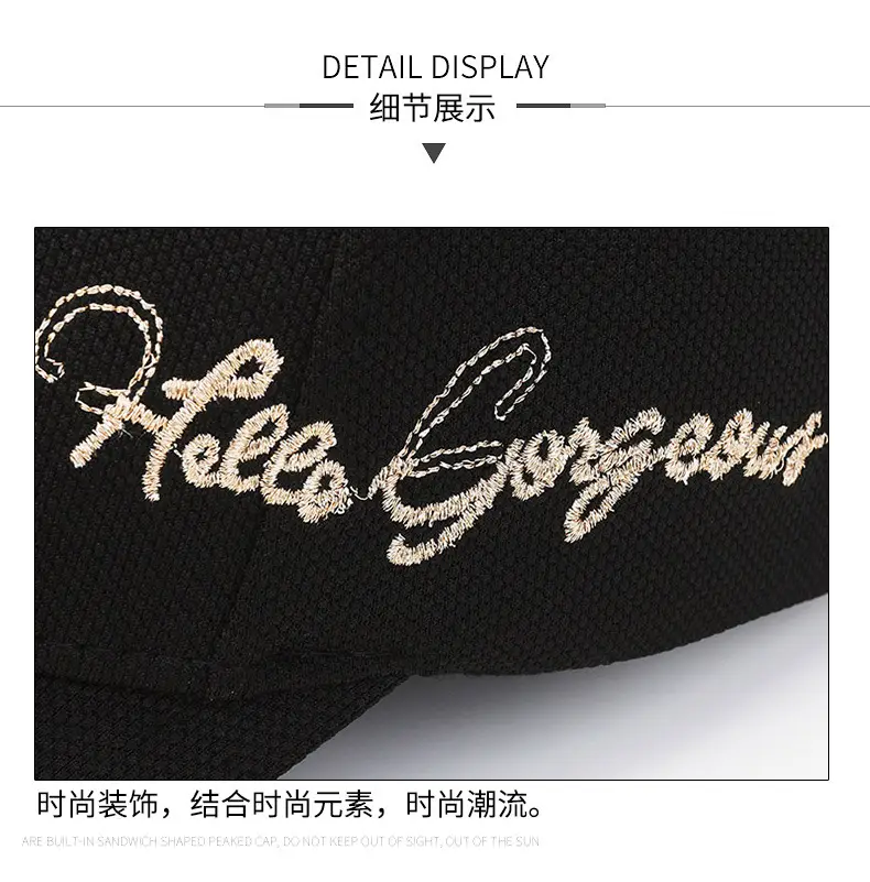 Korean Style Black Baseball Cap for Women β feature 11