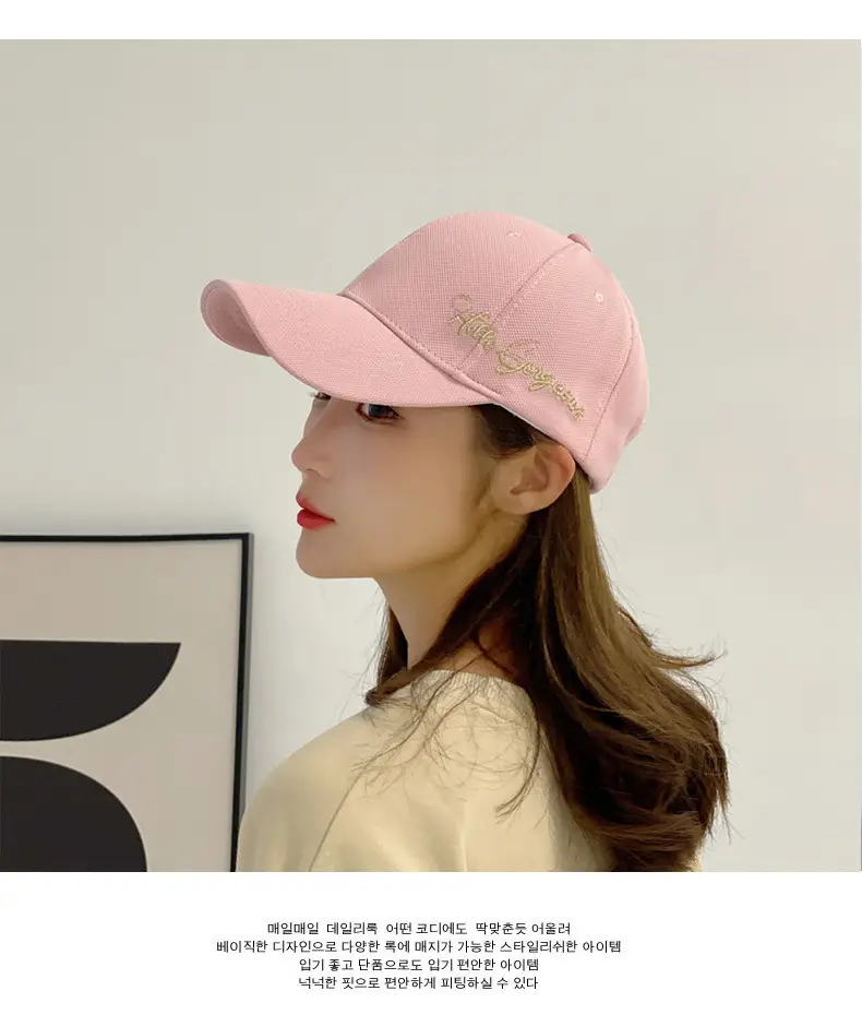 Korean Style Black Baseball Cap for Women β feature 24