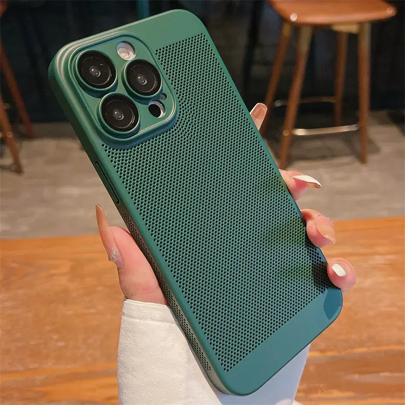 Apple iPhone 15 Pro Max 13 Mesh Mobile Phone Case Heat Dissipation - Image 3