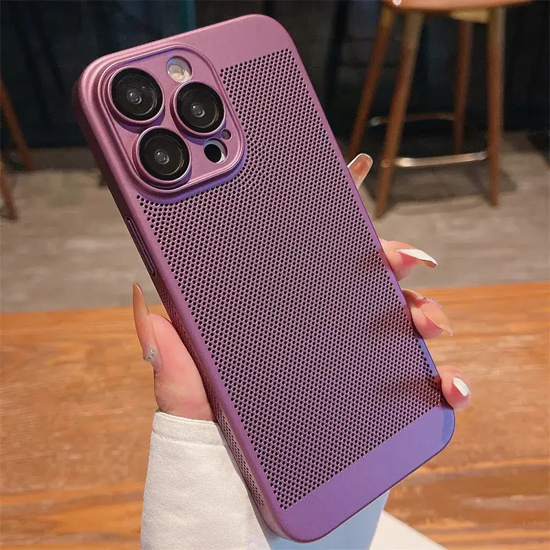 Apple iPhone 15 Pro Max 13 Mesh Mobile Phone Case Heat Dissipation - Image 4