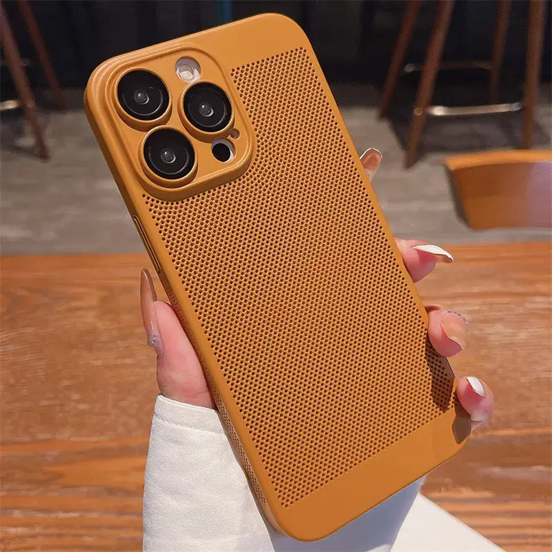 Apple iPhone 15 Pro Max 13 Mesh Mobile Phone Case Heat Dissipation - Image 5