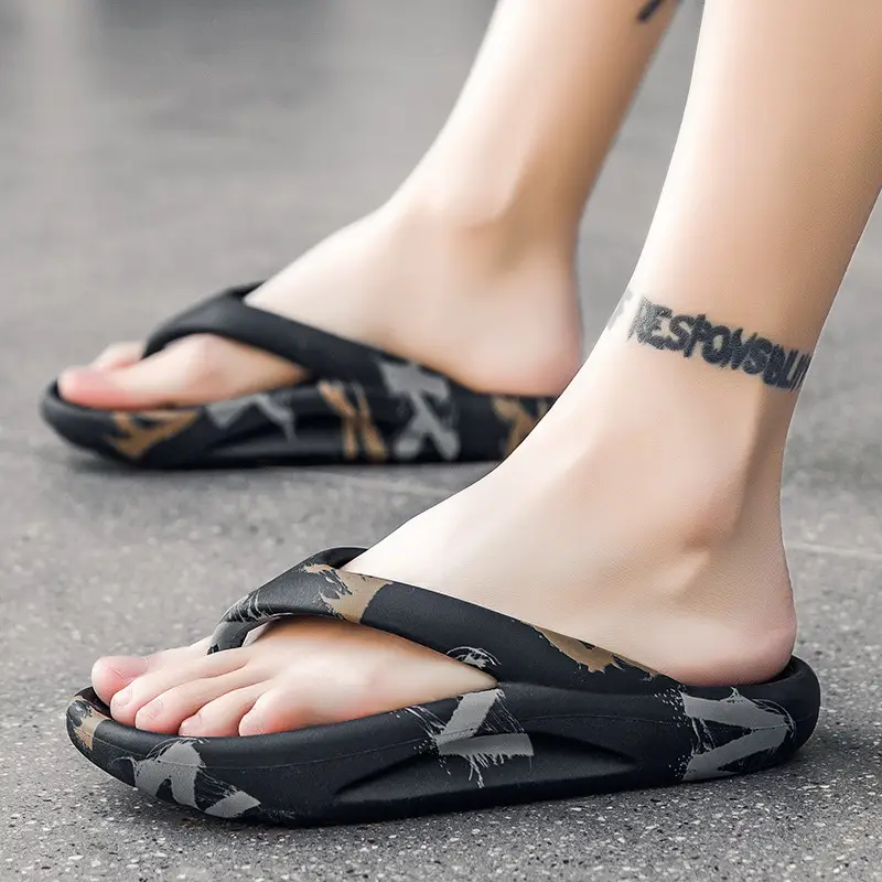 Cross-border Summer New Flip-flops Men's Outdoor Wear Beach Thick-soled Trendyy Large Size K-style Sandals Men's Outdoor Slippers - Image 9