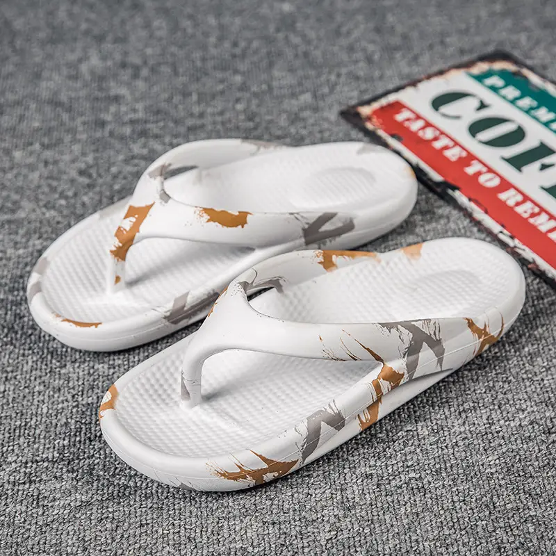 Cross-border Summer New Flip-flops Men's Outdoor Wear Beach Thick-soled Trendyy Large Size K-style Sandals Men's Outdoor Slippers
