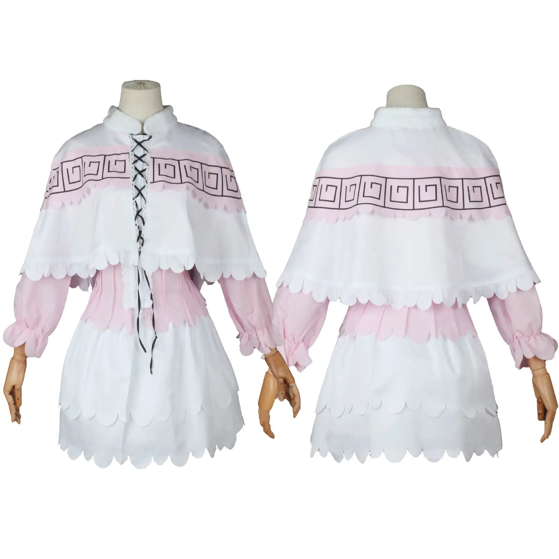 Xiaolin Dragon Maid Cosplay Dress Pink White Anime Female