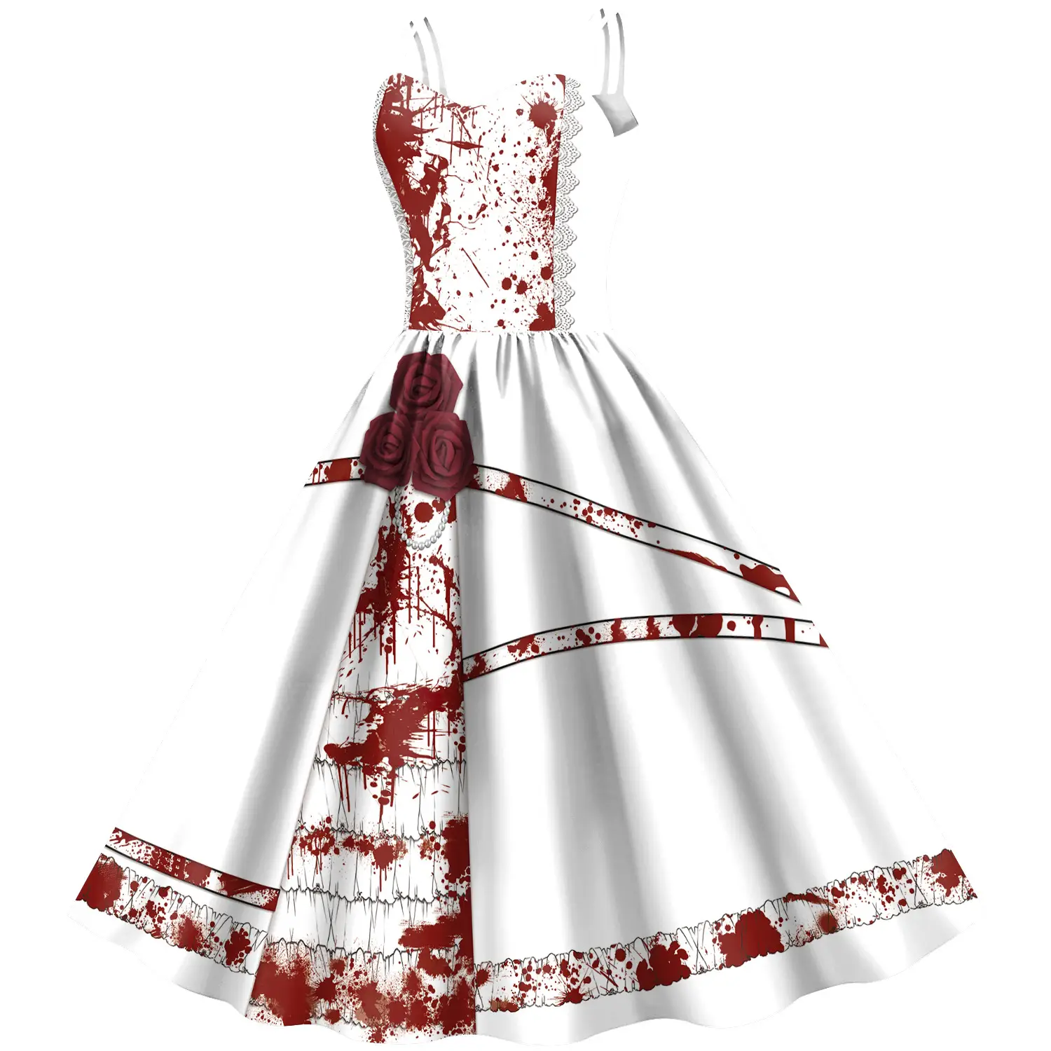 Halloween Horror Skirt Dress Women European Digital Print