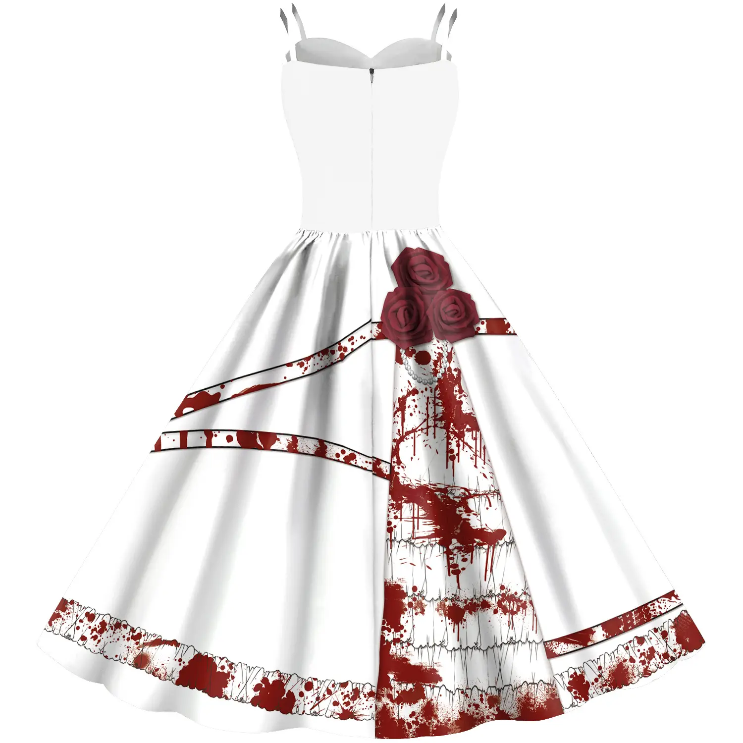 Halloween Horror Skirt Dress Women European Digital Print