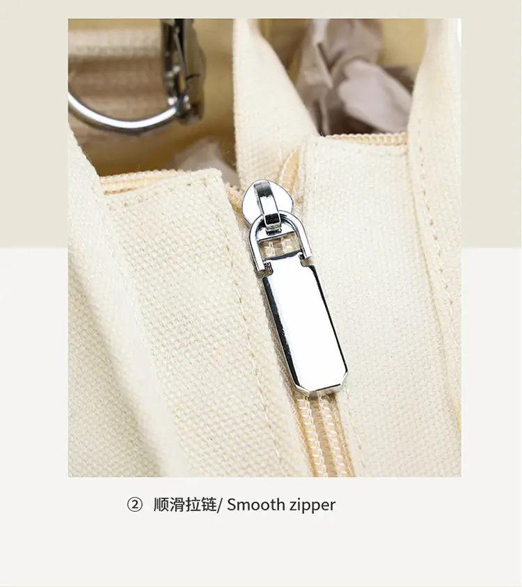 Blue Japanese Style Women's Canvas Tote Bag Large Capacity — feature 11