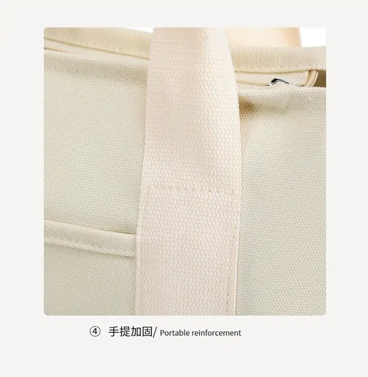 Blue Japanese Style Women's Canvas Tote Bag Large Capacity — feature 13