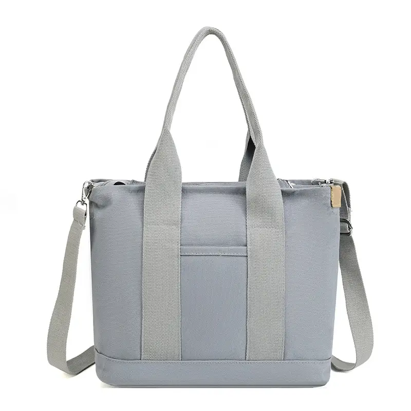 Blue Japanese Style Women's Canvas Tote Bag Large Capacity - Image 3