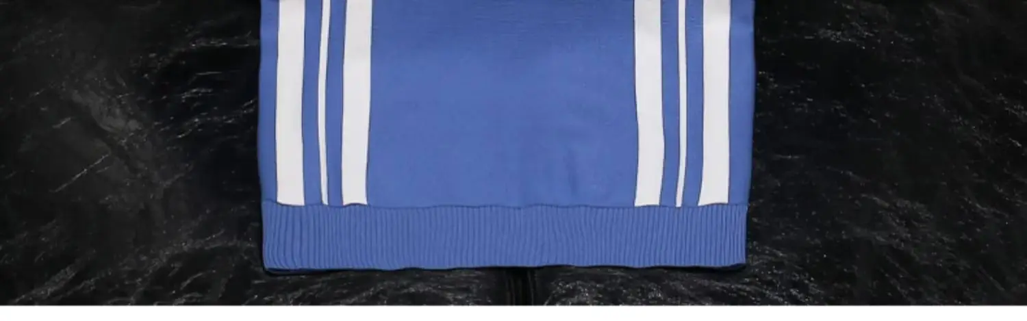 Boys White Blue Striped Polo Top Short Sleeve — feature 4