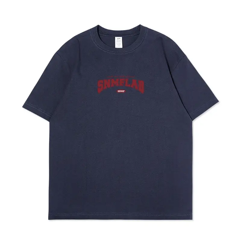 Men Pure Cotton Printed T-Shirt Navy Blue - Image 7