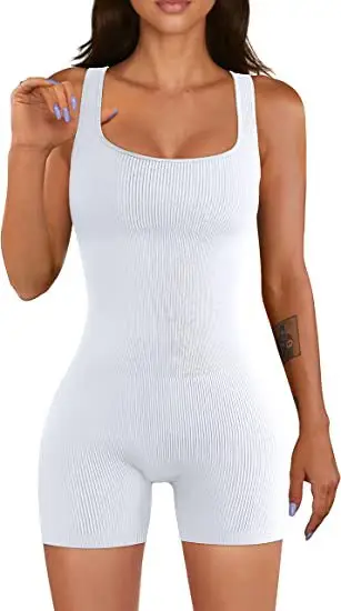 Women's Blue Ribbed Yoga Jumpsuit 2023 — feature 5
