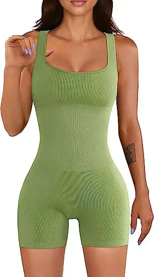 Women's Blue Ribbed Yoga Jumpsuit 2023 - Image 10
