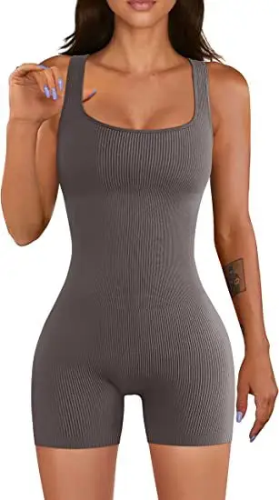 Women's Blue Ribbed Yoga Jumpsuit 2023 - Image 3