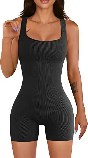 Women's Blue Ribbed Yoga Jumpsuit 2023 - Image 4