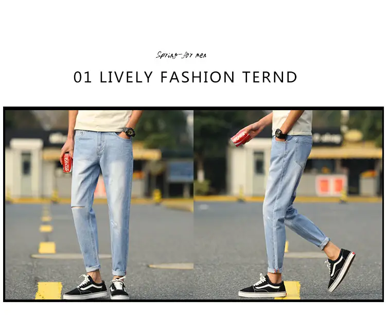 Retro Ripped Jeans Men Loose Straight Casual Pants — feature 6