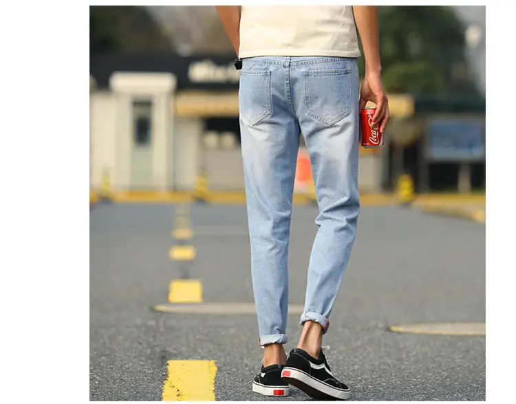 Retro Ripped Jeans Men Loose Straight Casual Pants — feature 9