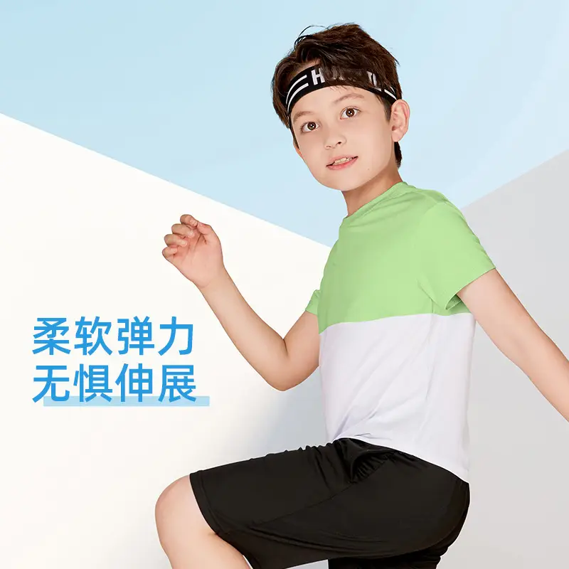 2025 Kids Sports T-Shirt Green White Medium Large - Image 6