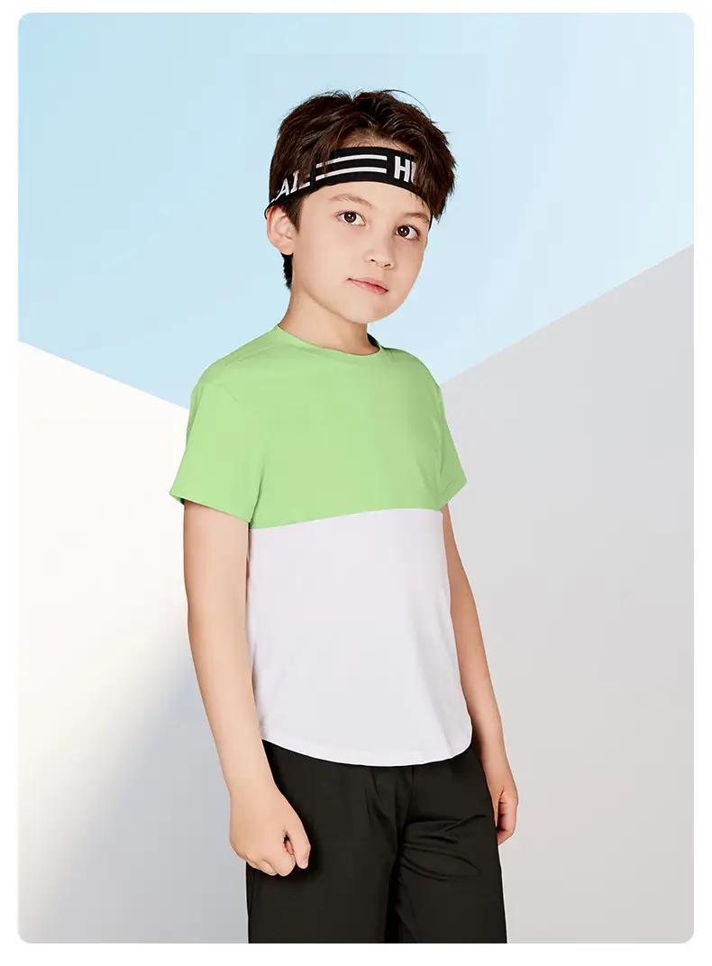 2025 Kids Sports T-Shirt Green White Medium Large — feature 12