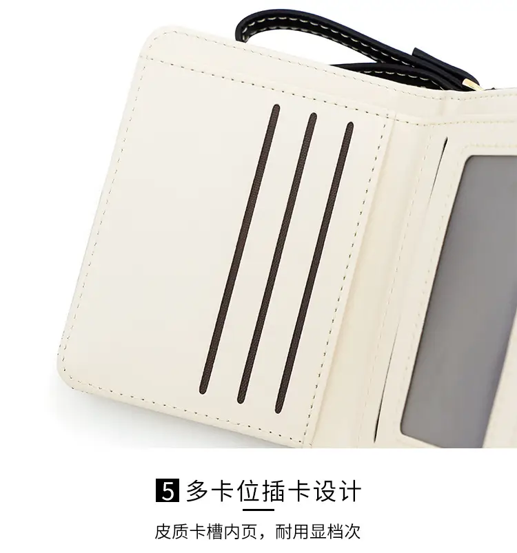 Cute Floral Zipper Wallet for Women Blue — feature 19