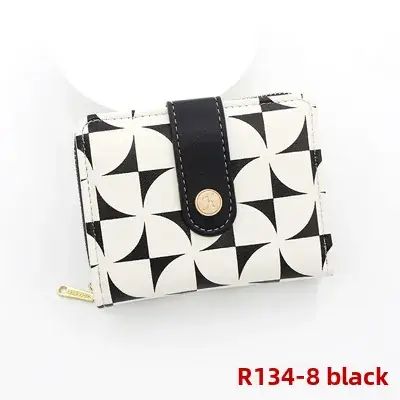 Cute Floral Zipper Wallet for Women Blue - Image 11