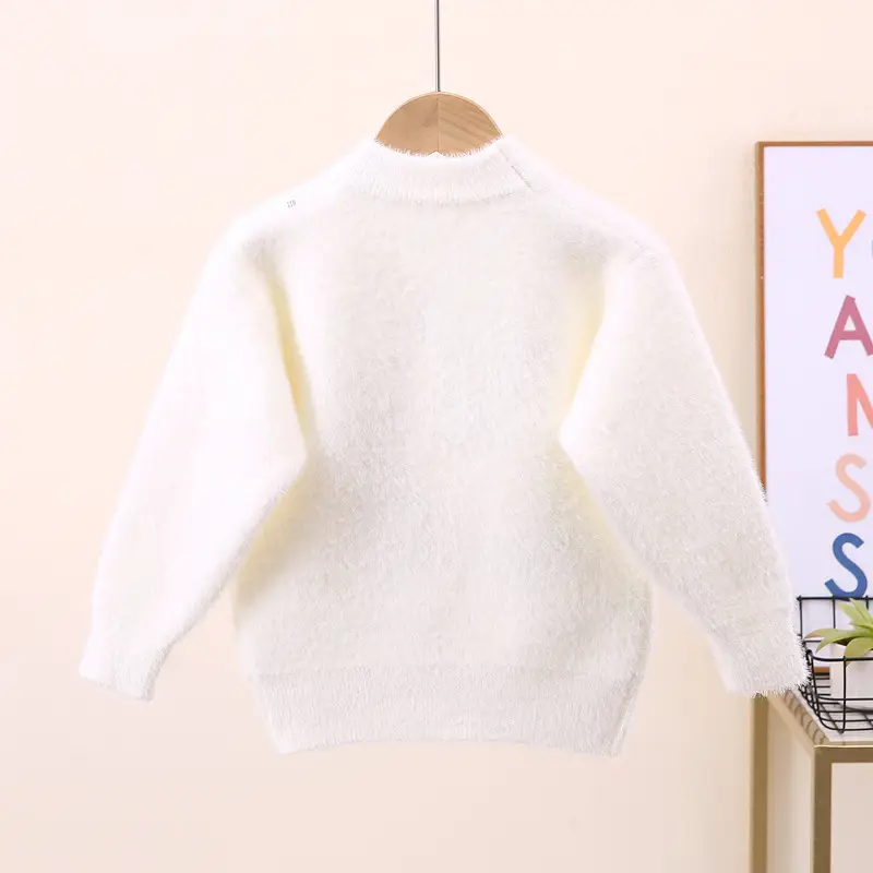 Girls' Mink Wool Cartoon Pullover Sweater 2023 - Image 9