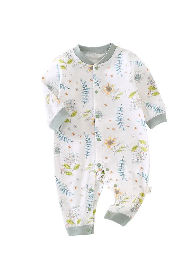 Baby's Cotton Printed Jumpsuit Newborn All Season - Image 16