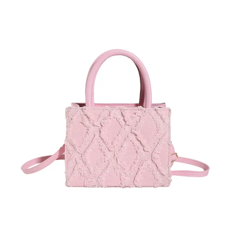 Black Rhombus Embroidered Tote Bag for Women - Image 8