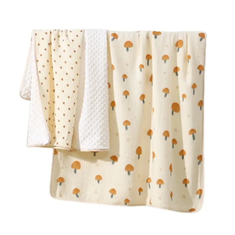 Baby Cartoon Blanket Kids Quad Cuff Beanie