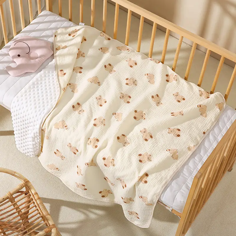Baby Cartoon Blanket Kids Quad Cuff Beanie