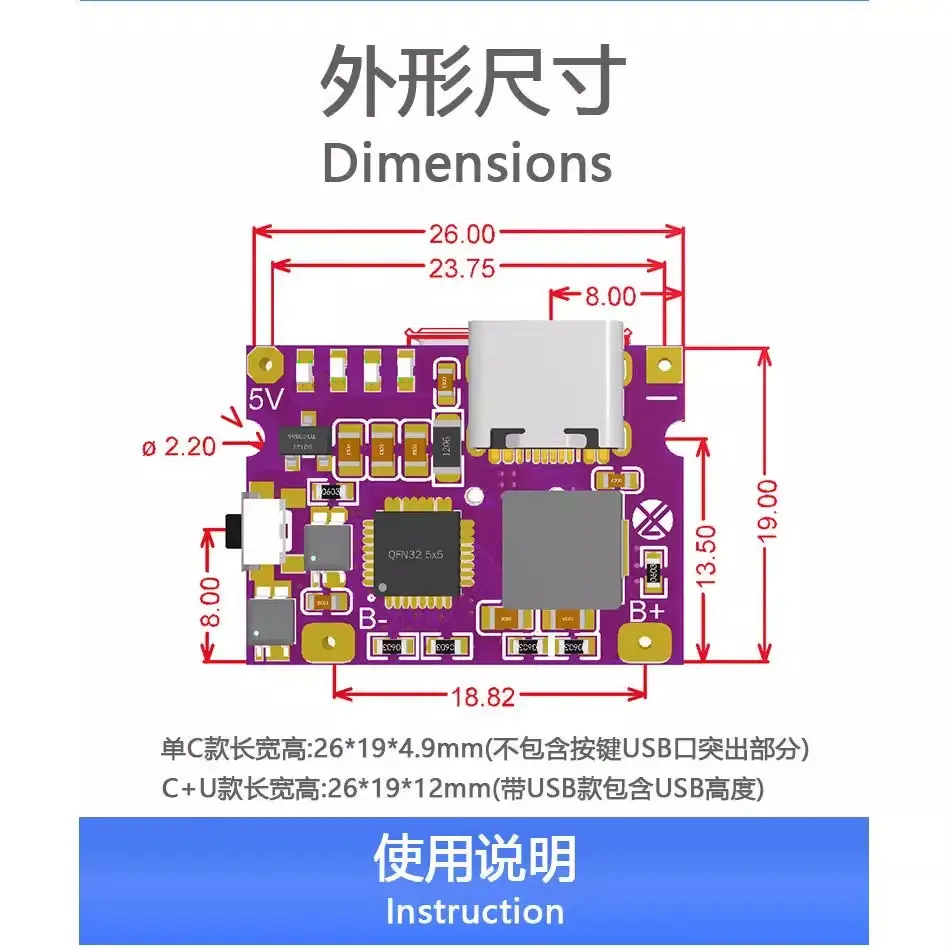 Mini Type-C Power Bank with 3.1A Charging Port - Image 4