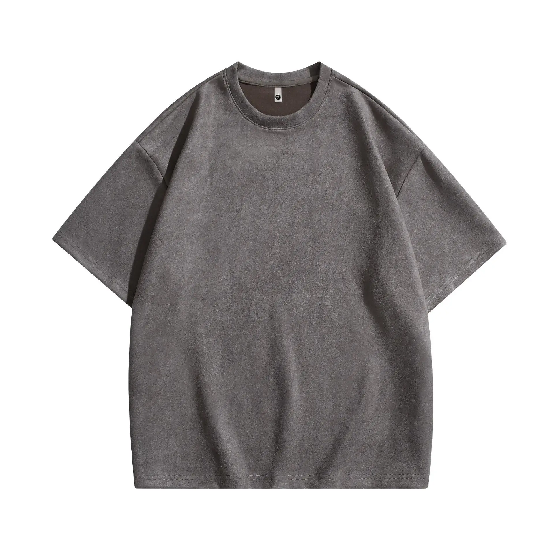 Men Heavyweight Drape Suede T-Shirt Cream 2026 - Image 2