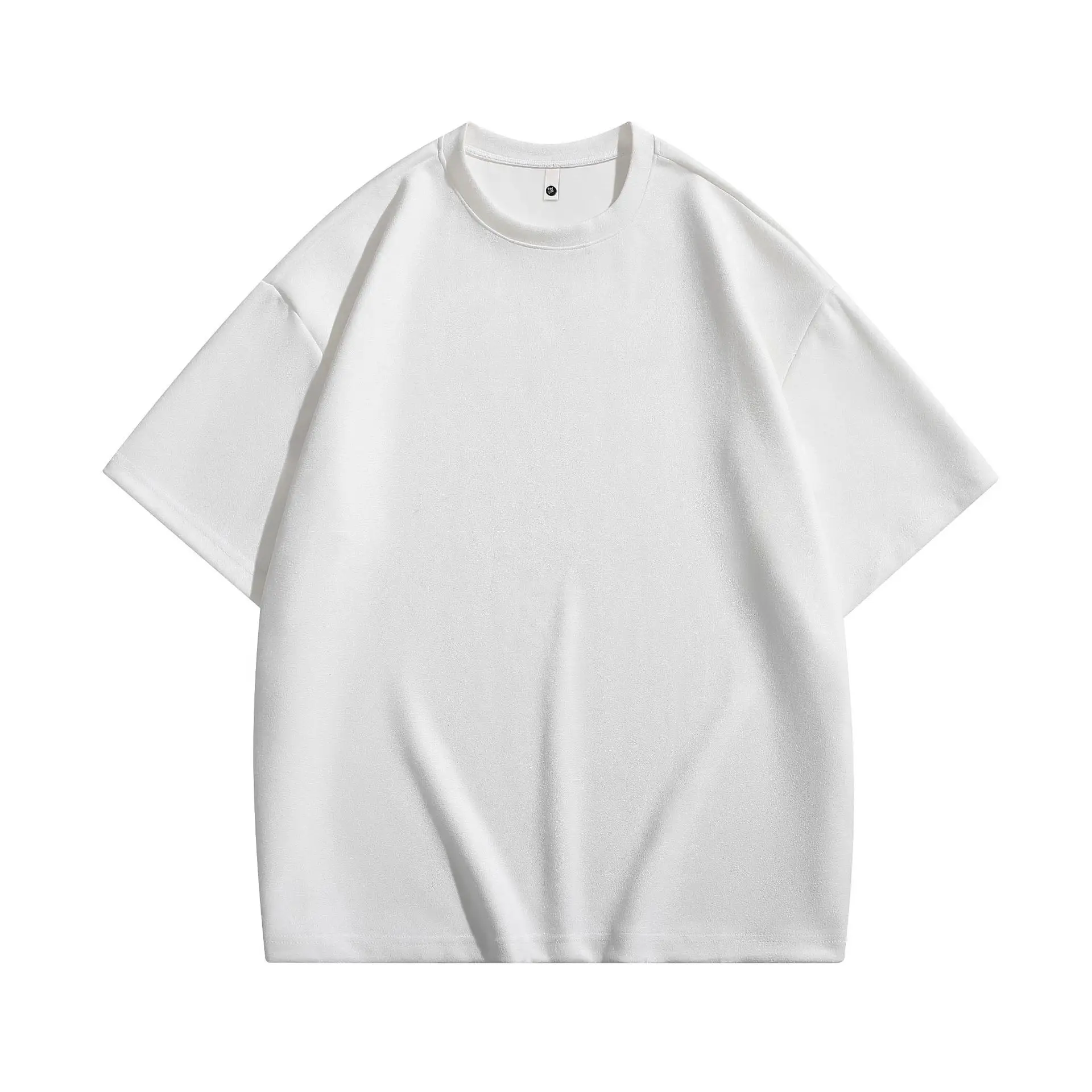 Men Heavyweight Drape Suede T-Shirt Cream 2026 - Image 4