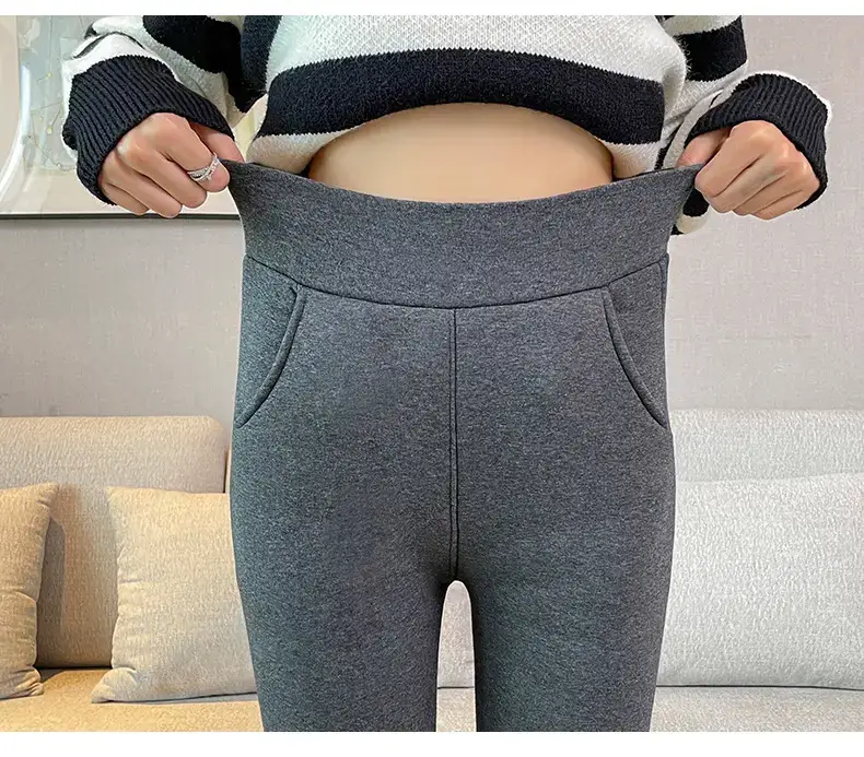 Fleece Lined Winter Warm Pants for Women Plus Size — feature 28