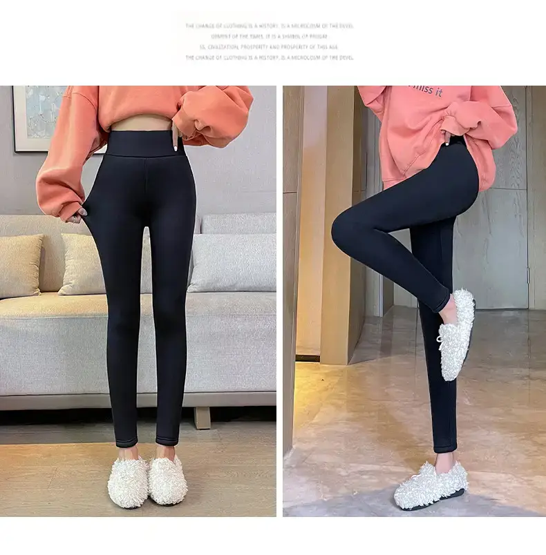 Fleece Lined Winter Warm Pants for Women Plus Size — feature 35