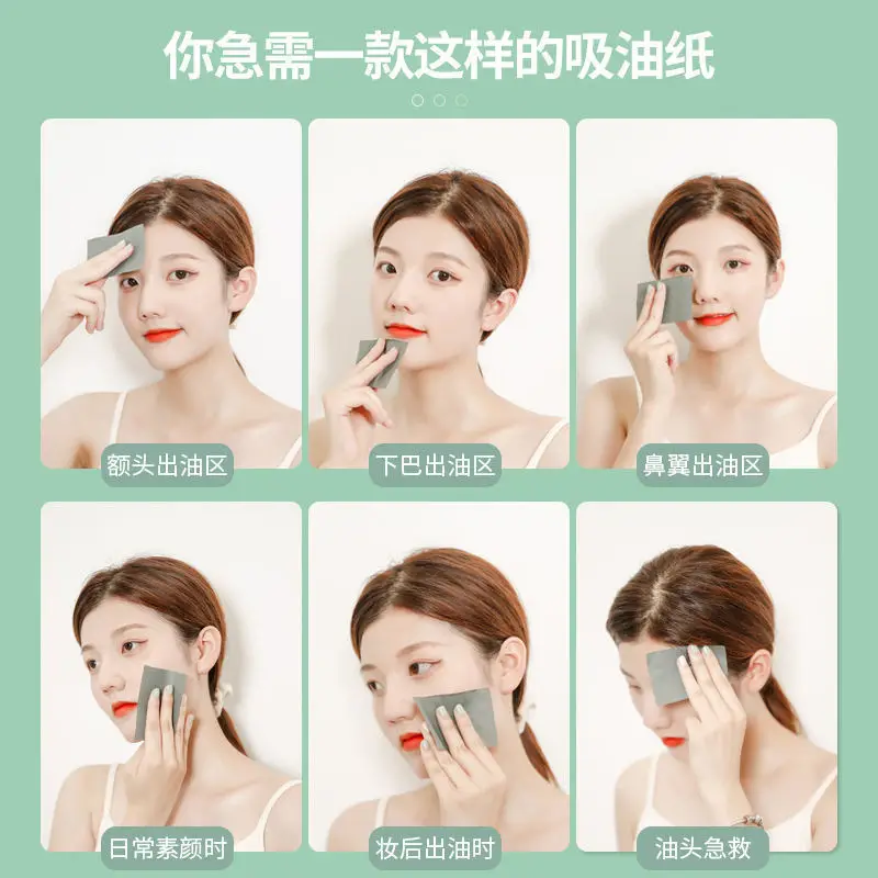 Green Tea Facial Oil Absorbing Paper 100 Pcs - Image 10