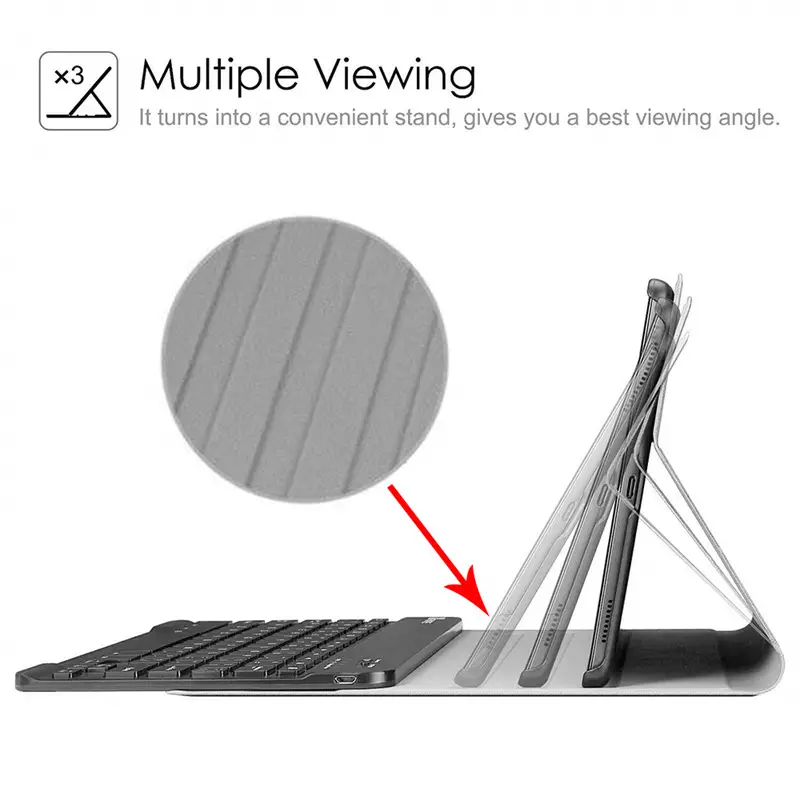 White Bluetooth Keyboard Mouse T220 Protective Case — feature 5