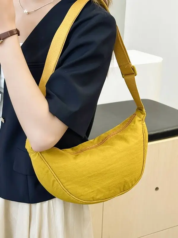 Nylon Crossbody Bag for Women, New Trendy Dumpling Bag, Lightweight Sports Small Shoulder Bag, Lightweight Japanese Casual Shoulder Bag - Image 11