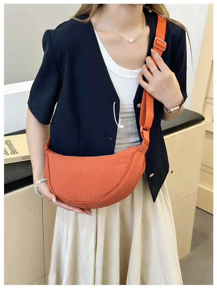 Nylon Crossbody Bag for Women, New Trendy Dumpling Bag, Lightweight Sports Small Shoulder Bag, Lightweight Japanese Casual Shoulder Bag — feature 26