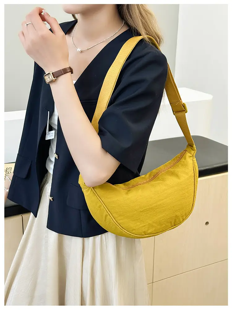 Nylon Crossbody Bag for Women, New Trendy Dumpling Bag, Lightweight Sports Small Shoulder Bag, Lightweight Japanese Casual Shoulder Bag — feature 32