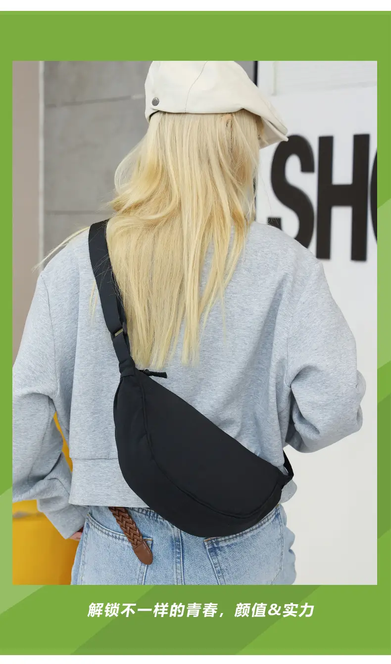 Nylon Crossbody Bag for Women, New Trendy Dumpling Bag, Lightweight Sports Small Shoulder Bag, Lightweight Japanese Casual Shoulder Bag — feature 4