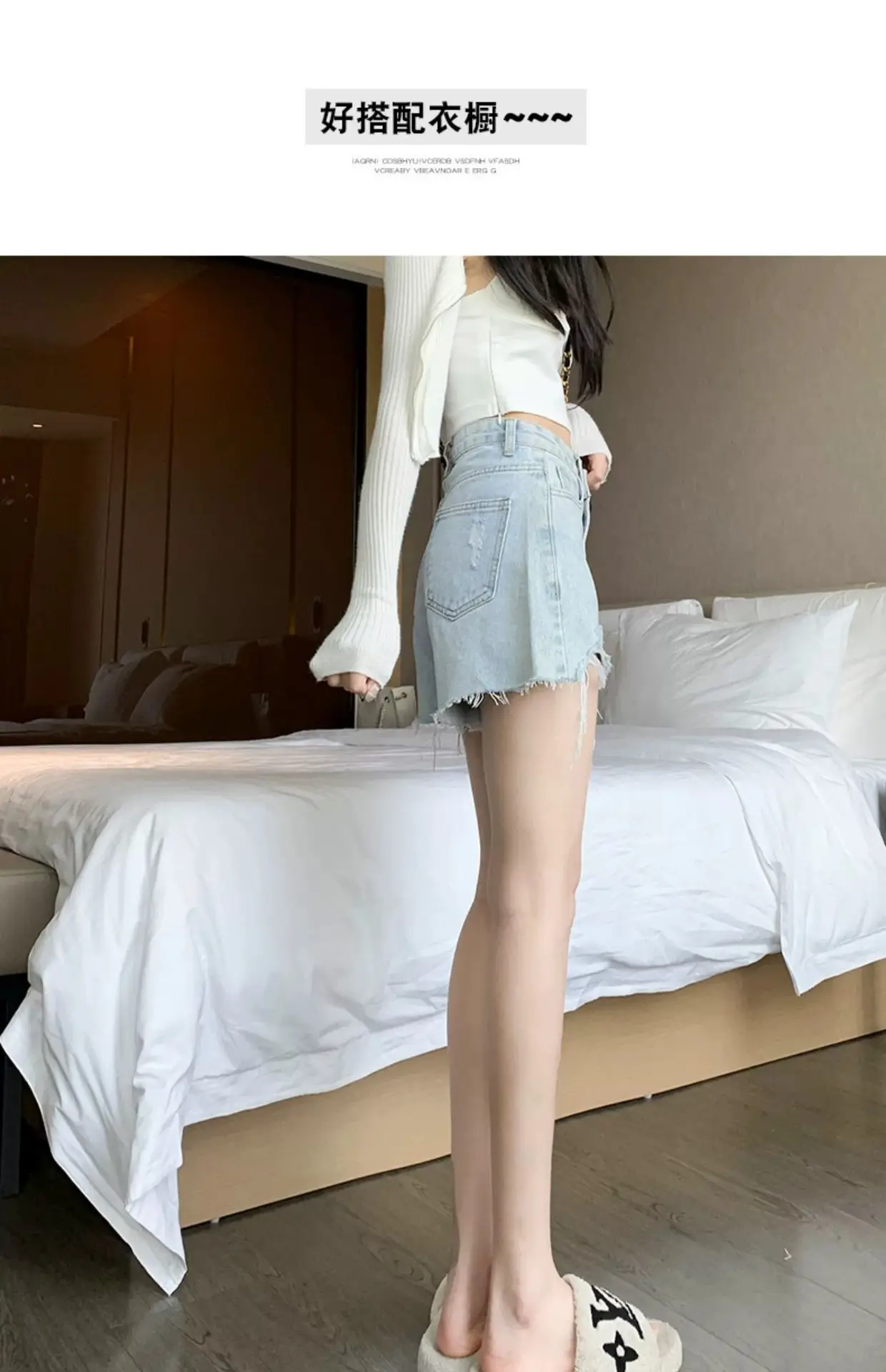 Ripped Denim Shorts Women 2023 High Waist Slimming — feature 11