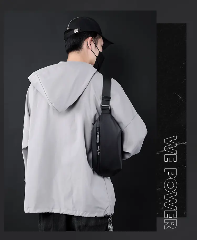 Men Waterproof Motorcycle Chest Bag Black Large Capacity — feature 16