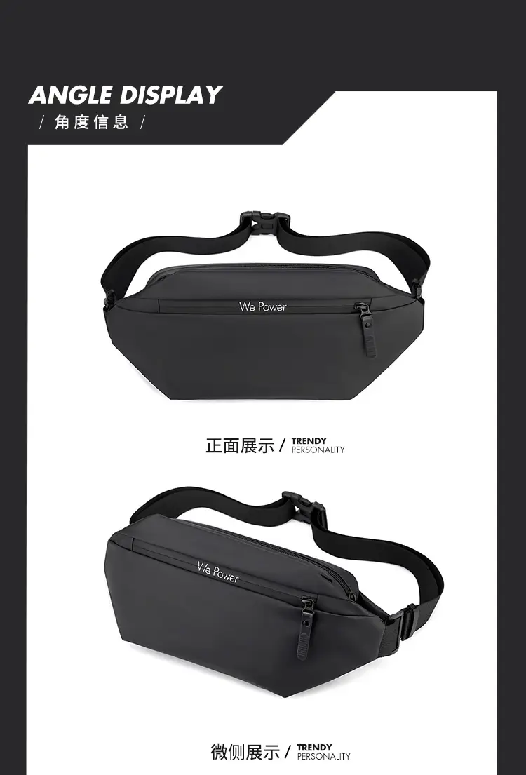 Men Waterproof Motorcycle Chest Bag Black Large Capacity — feature 18
