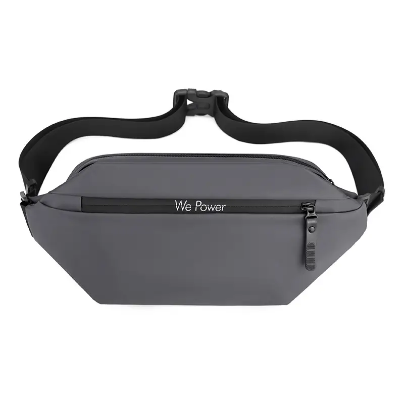 Men Waterproof Motorcycle Chest Bag Black Large Capacity - Image 3